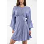 Purple Marabou Casual Dress