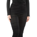 Black Viscose Casual Pants