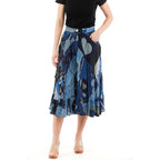 Multicolor Viscose Midi Skirt
