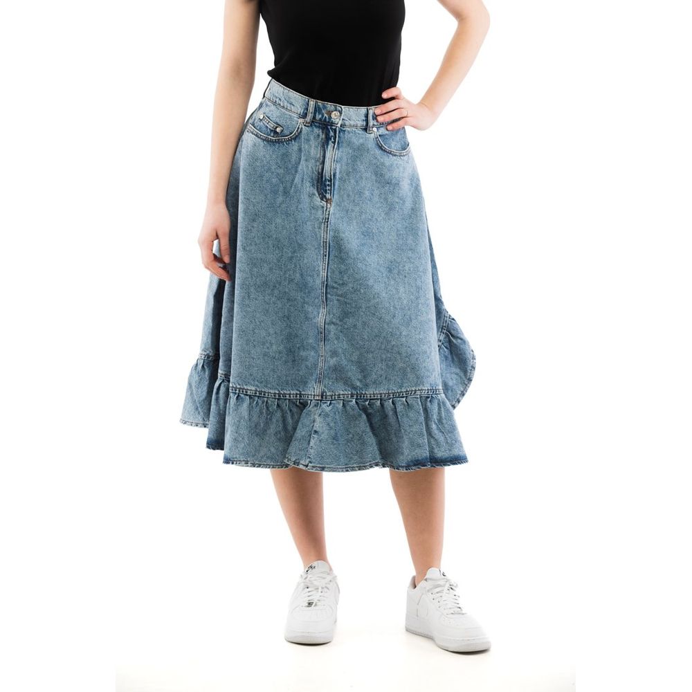 Multicolor Denim Skirt
