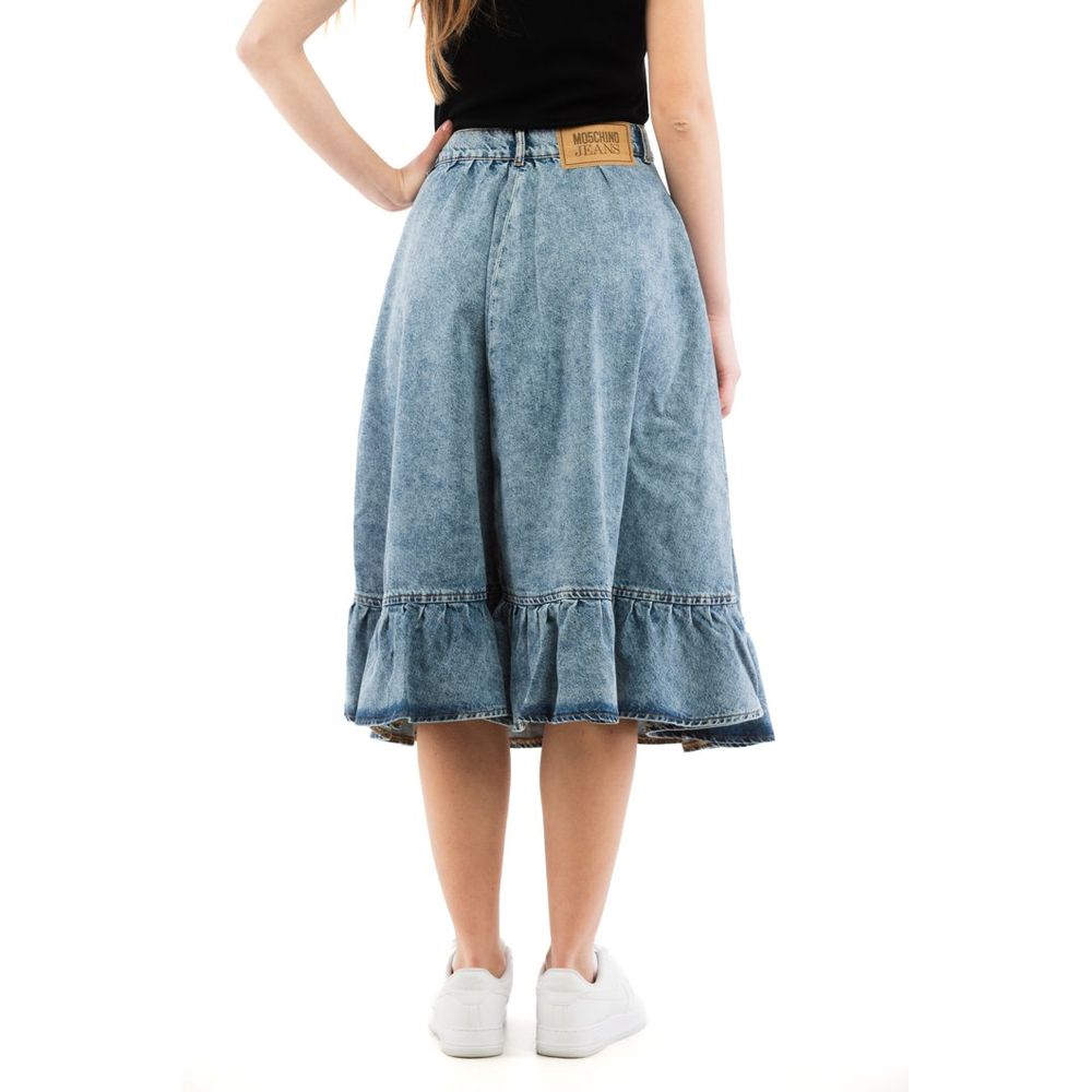 Multicolor Denim Skirt