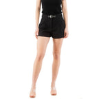 Black Polyester Short And Mini Shorts