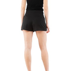 Black Polyester Short And Mini Shorts