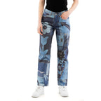 Multicolor Cotton Jeans Denim