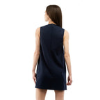Blue Polyester Casual Dress