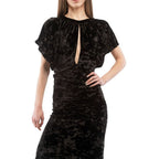 Black Polyester Casual Dress