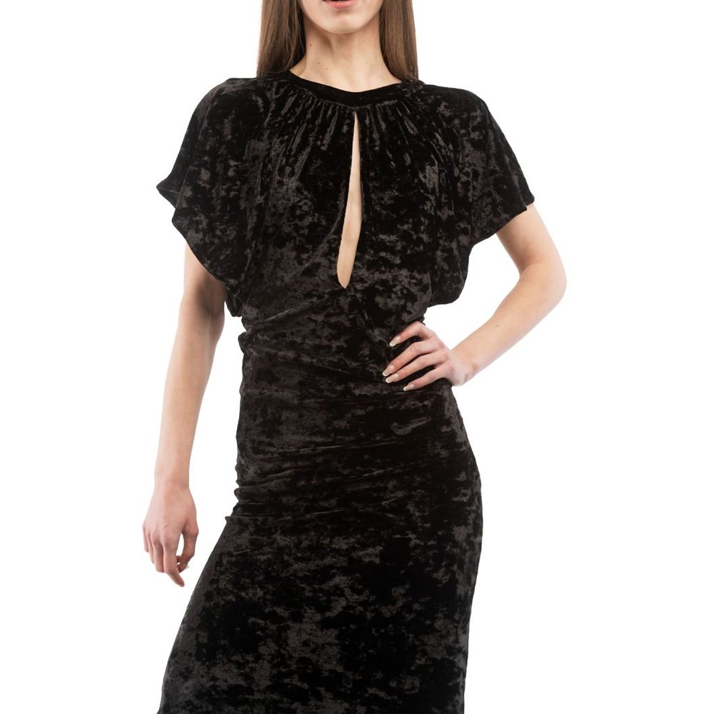 Black Polyester Casual Dress