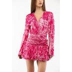 Pink Polyester Casual Dress