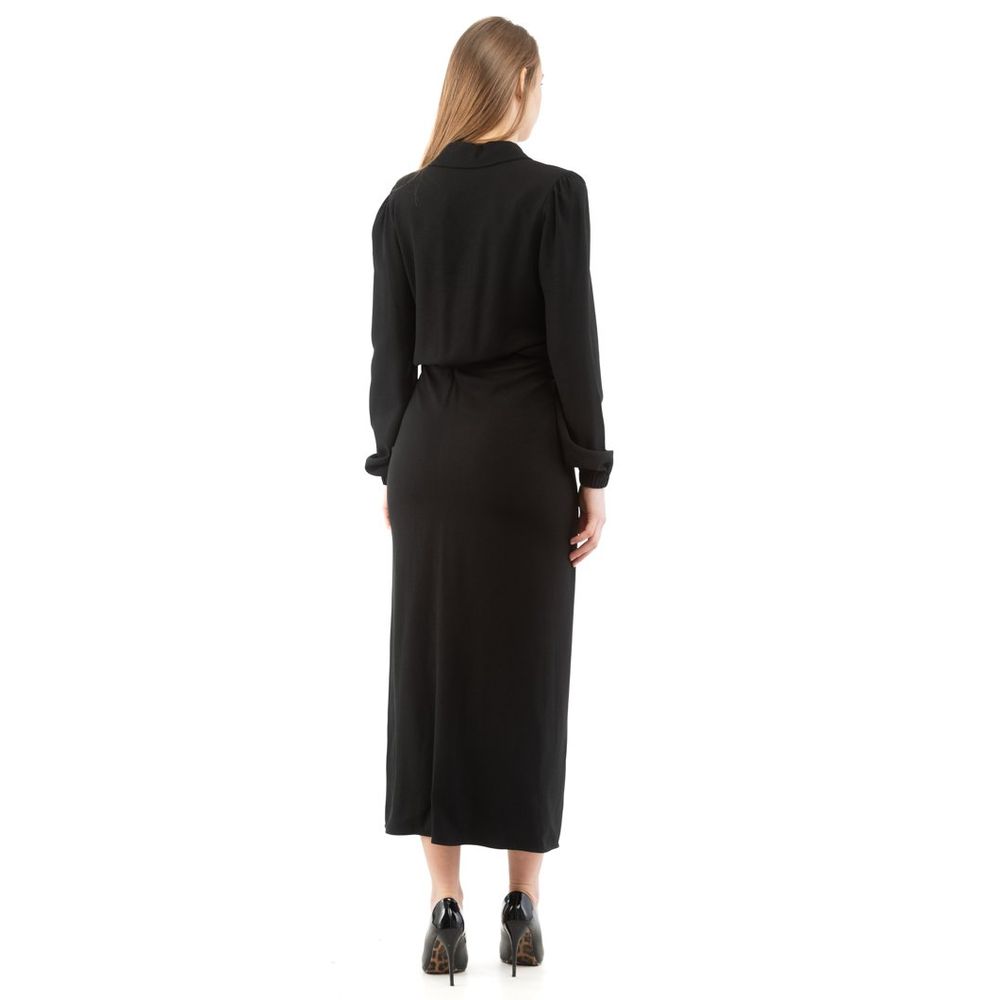 Black Marabou Casual Dress