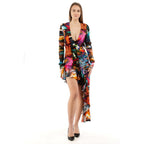 Multicolor Viscose Casual Dress