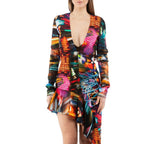 Multicolor Viscose Casual Dress