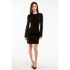 Black Polyester Casual Dress