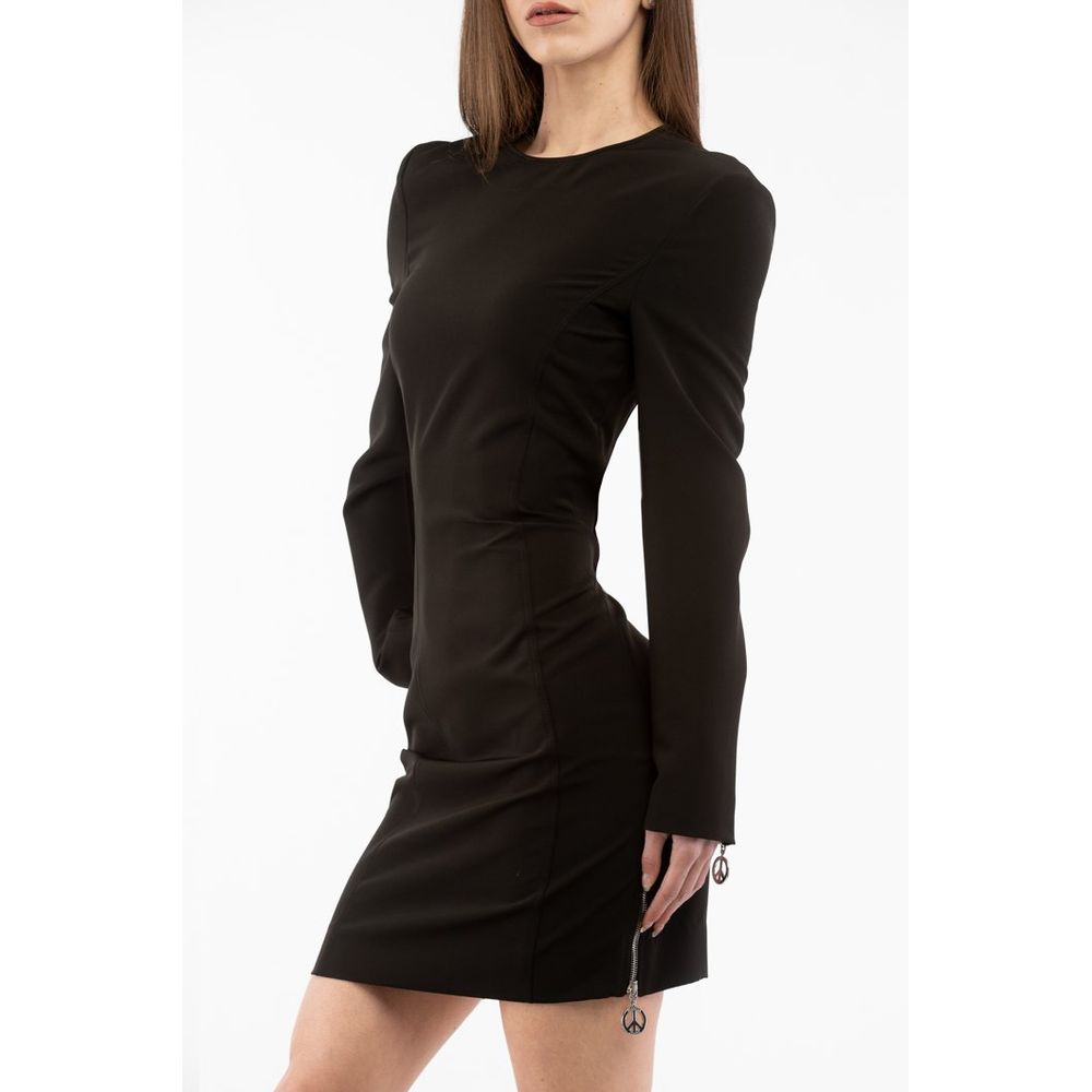 Black Polyester Casual Dress