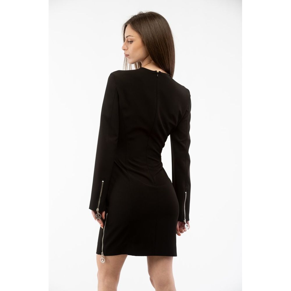Black Polyester Casual Dress