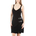 Black Viscose Casual Dress