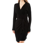 Black Viscose Casual Dress