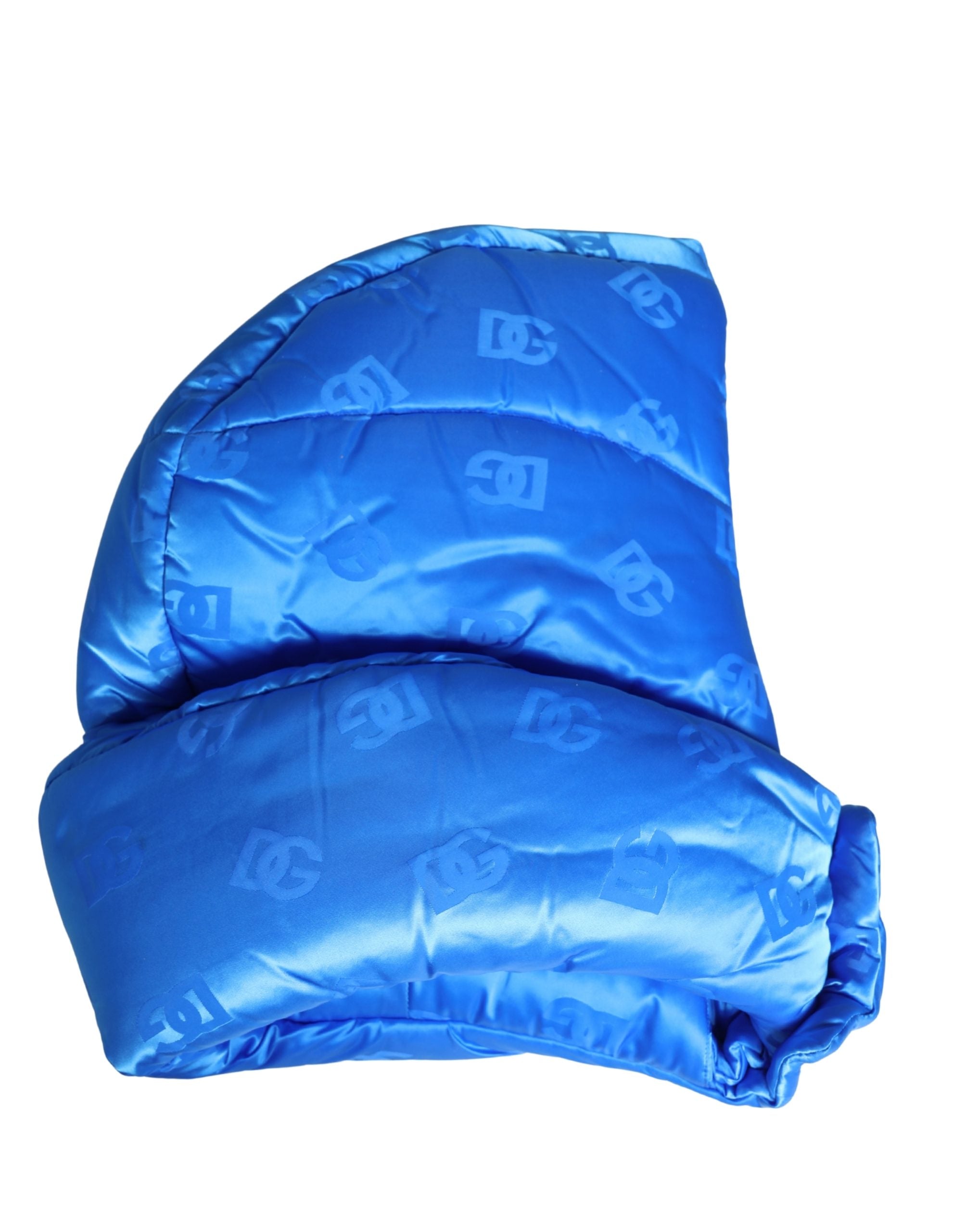 Men Blue Logo Print Whole Head Wrap Capello Hat