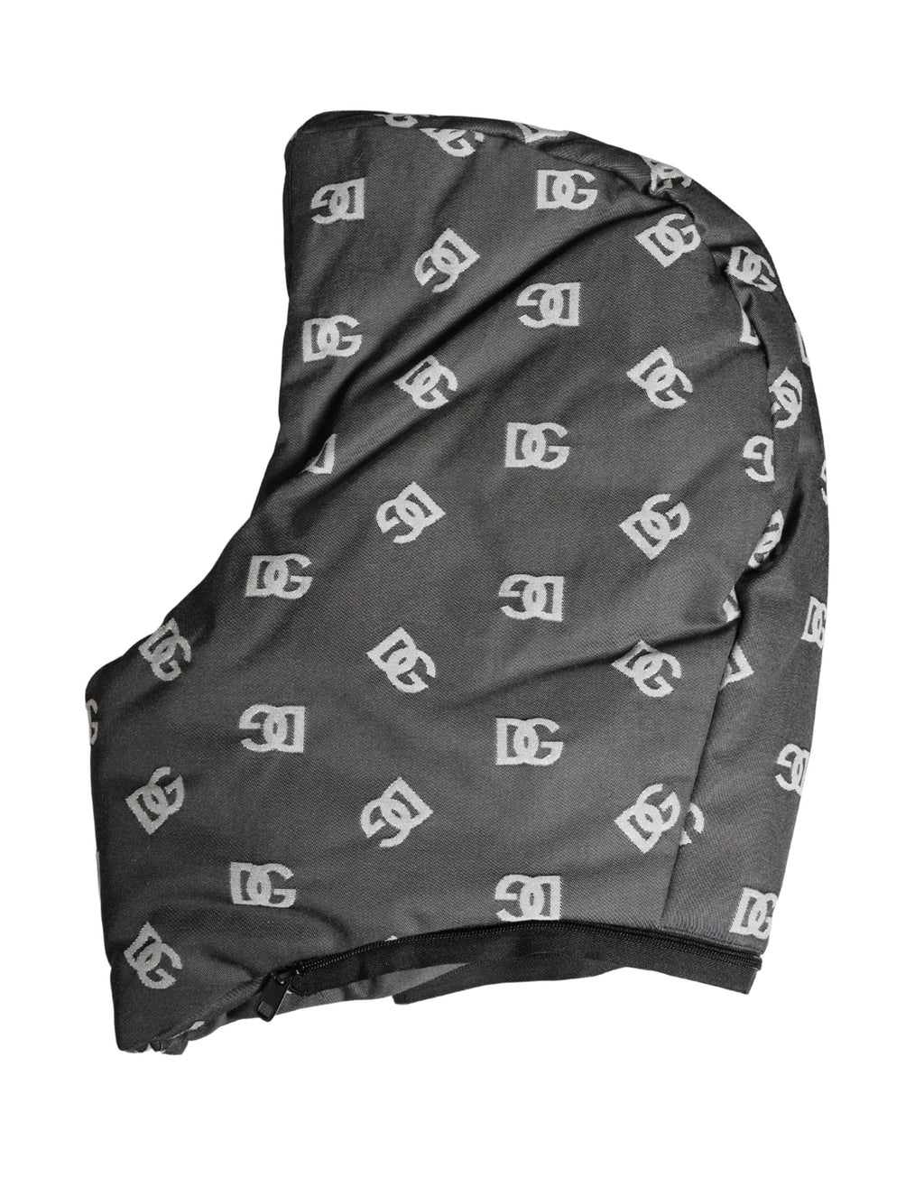 Black Logo Print Whole Head Wrap Capello Hat
