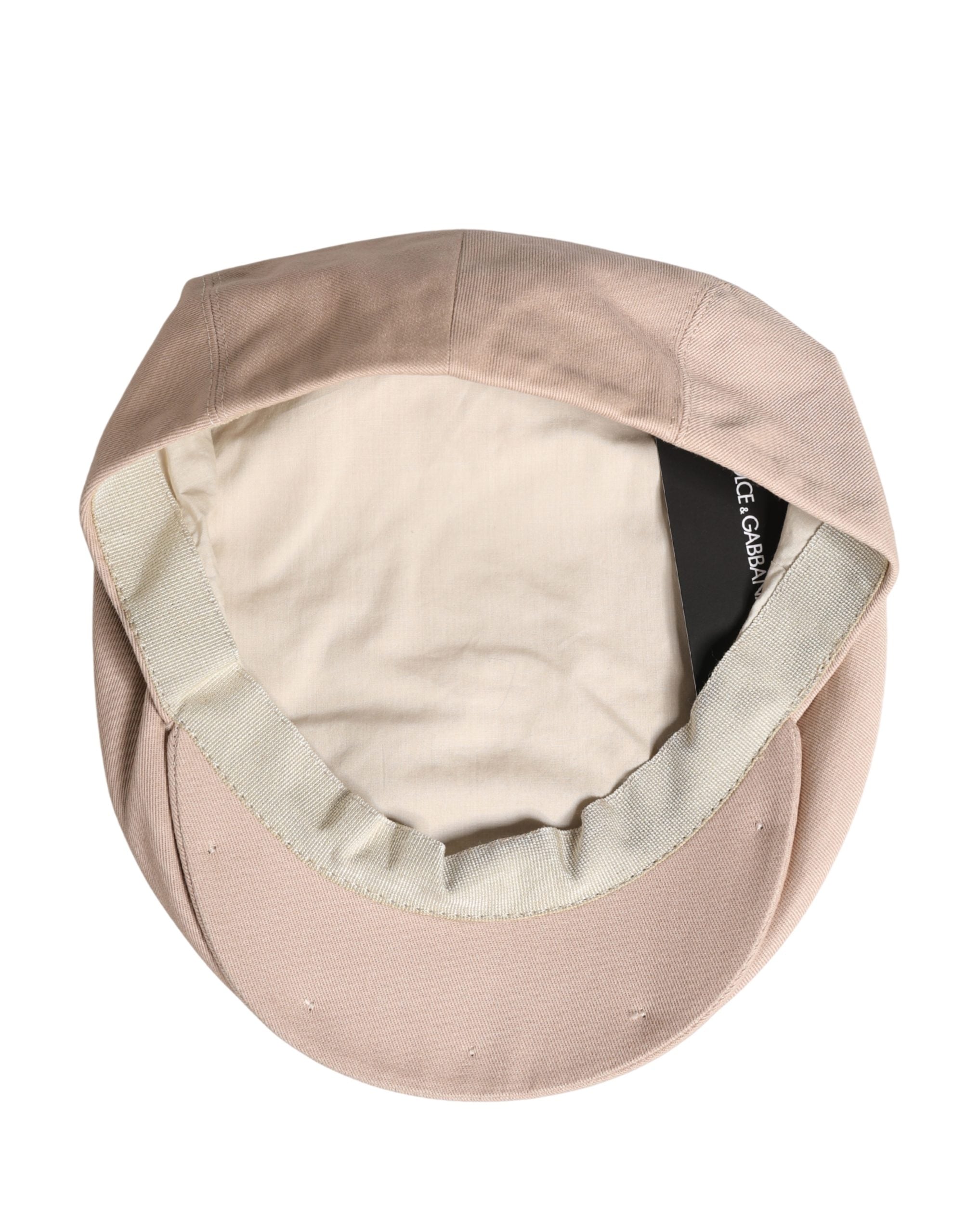 Men Beige Cotton Newsboy Cloth Capello Hat