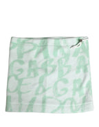 Men White Logo Print Nylon Neck Warmer Hat