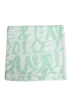 Men White Logo Print Nylon Neck Warmer Hat