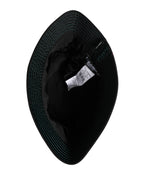Men Black Floral Print Nylon Fisherman Cap Hat
