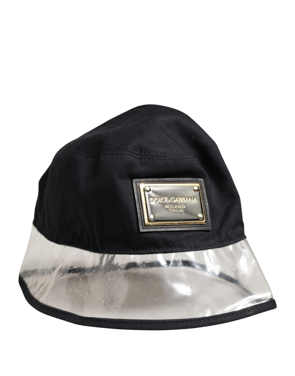 Black Cotton Plastic Fisherman Bucket Capello Hat