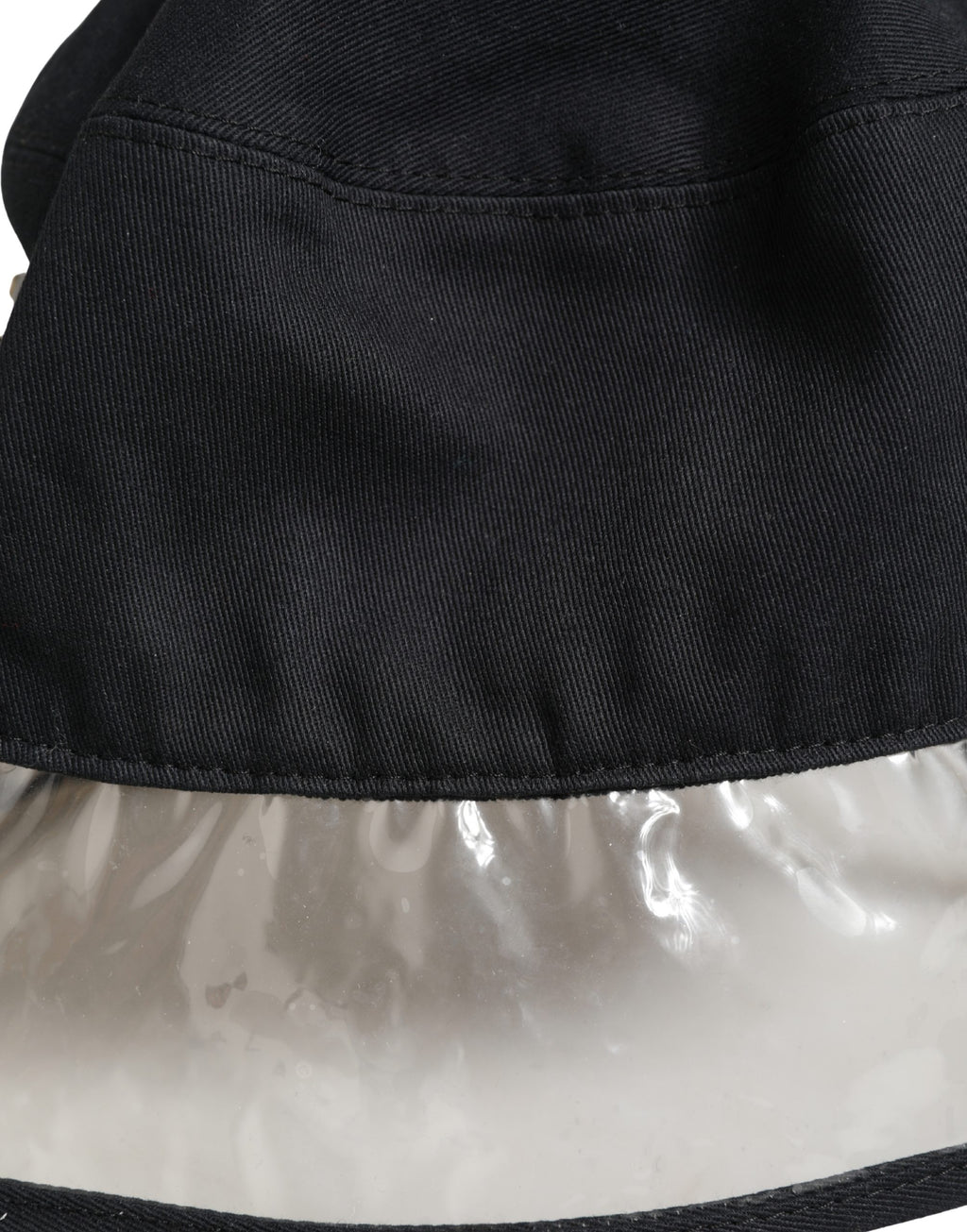 Black Cotton Plastic Fisherman Bucket Capello Hat