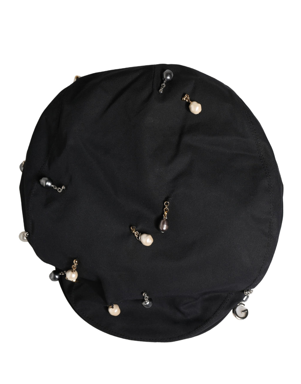 Men Black Cotton Embellished Newsboy Capello Hat