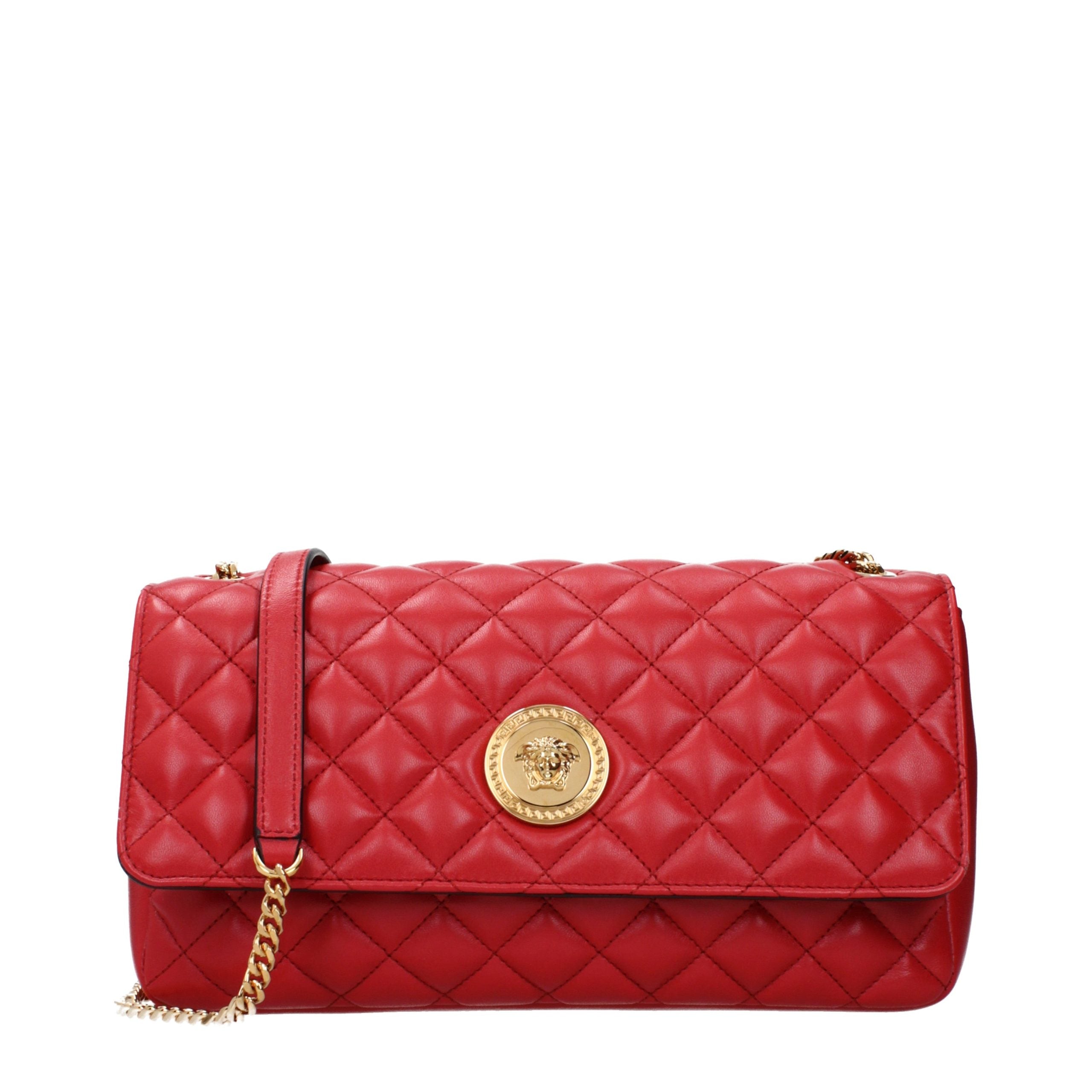 Red Leather Shoulder Bag