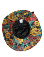 Men Multicolor Brocade Wide Brim Fisherman Capello Hat
