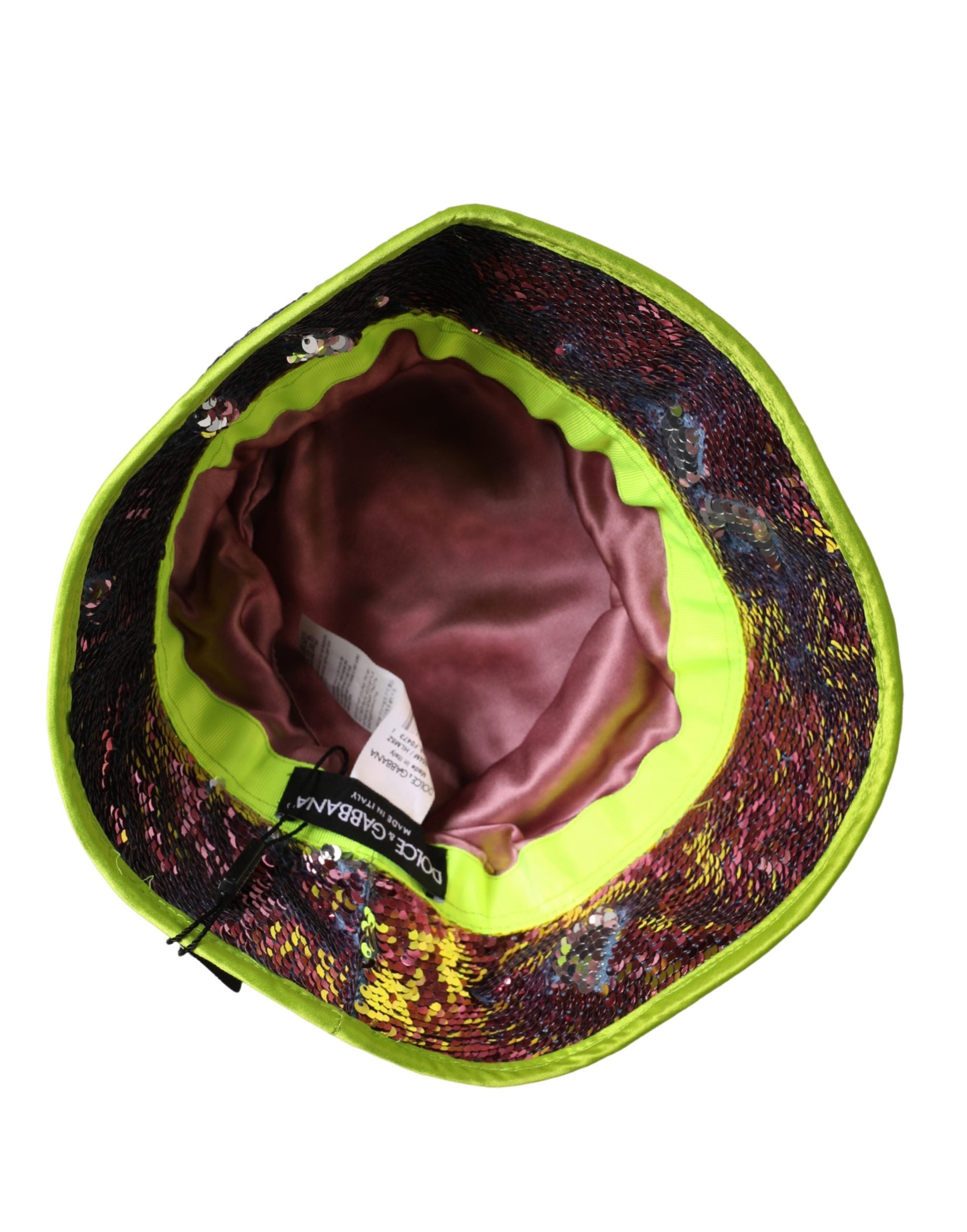 Men Purple Sequined Bucket Fisherman Capello Hat