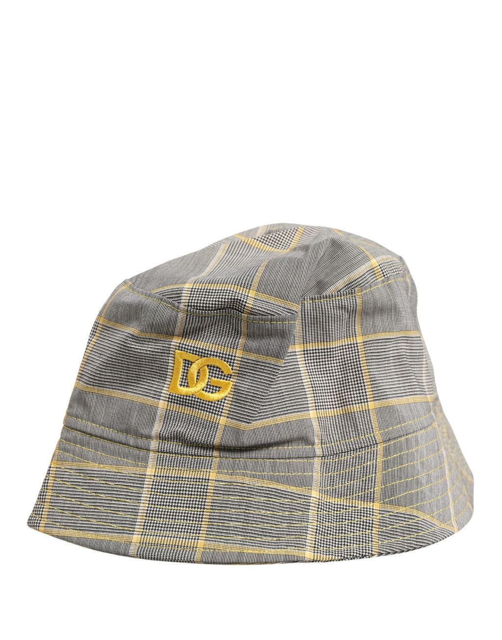 Men Gray Checkered Bucket Fisherman Capello Hat