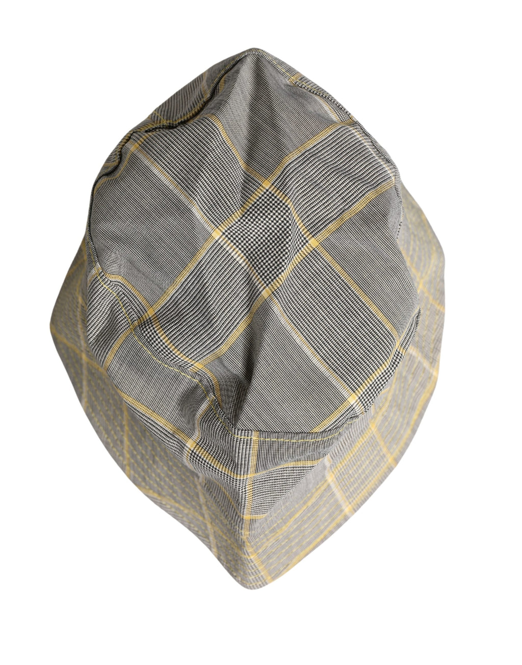 Men Gray Checkered Bucket Fisherman Capello Hat