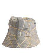 Men Gray Checkered Bucket Fisherman Capello Hat