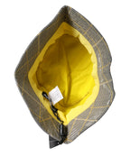 Men Gray Checkered Bucket Fisherman Capello Hat