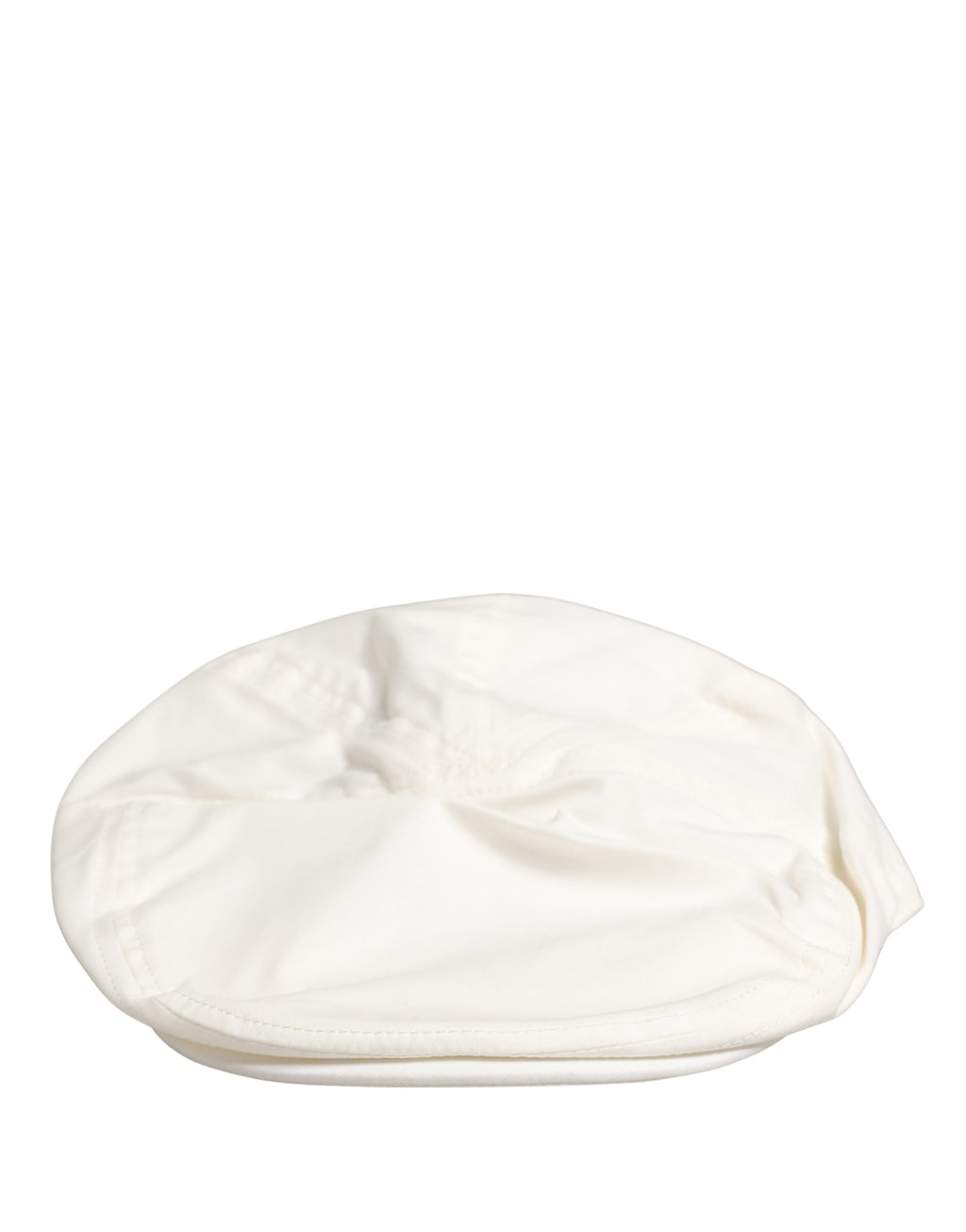 Men White Cotton Blend Newsboy Cloth Capello Hat
