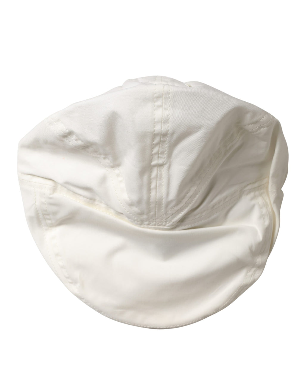 Men White Cotton Blend Newsboy Cloth Capello Hat