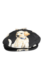 Men Black Dog Cotton Newsboy Cloth Capello Hat