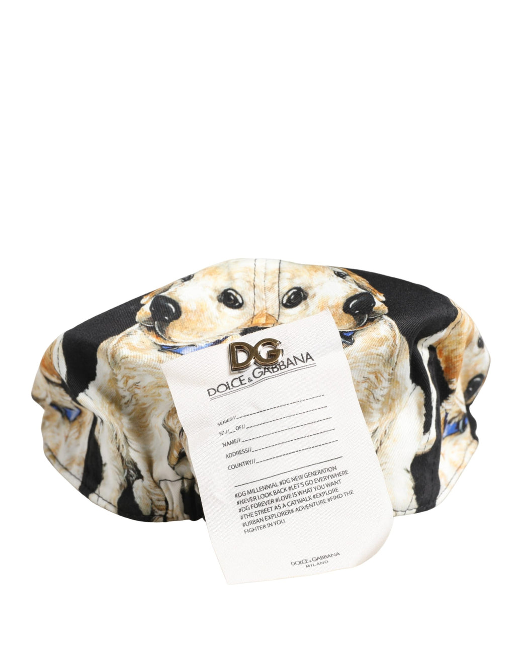 Men Black Dog Cotton Newsboy Cloth Capello Hat