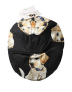 Men Black Dog Cotton Newsboy Cloth Capello Hat