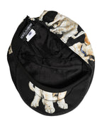 Men Black Dog Cotton Newsboy Cloth Capello Hat