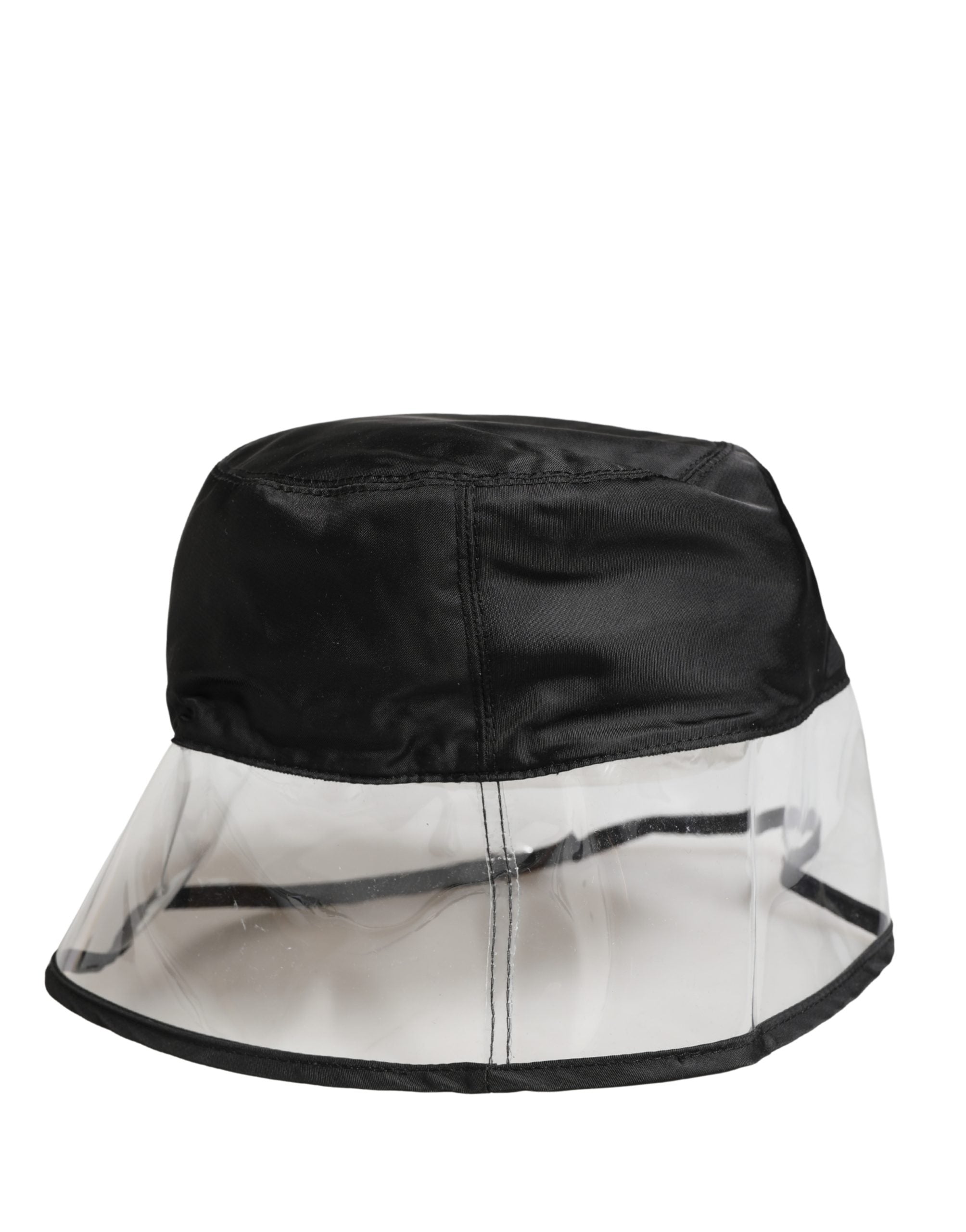 Men Black Plastic Fisherman Bucket Capello Hat