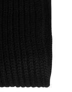 Black Cashmere Knitted Men Neck Warmer One Size Scarf