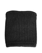 Black Cashmere Knitted Men Winter Neck Warmer Hat