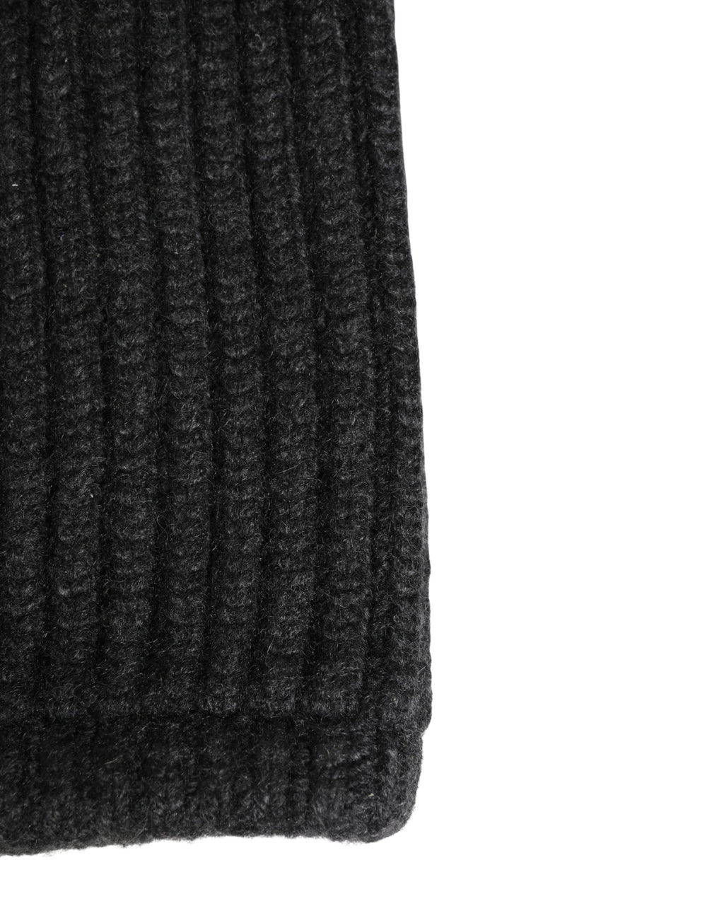 Black Cashmere Knitted Men Winter Neck Warmer Hat