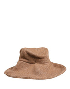 Brown Llama Wool Women Knitted Capello Hat
