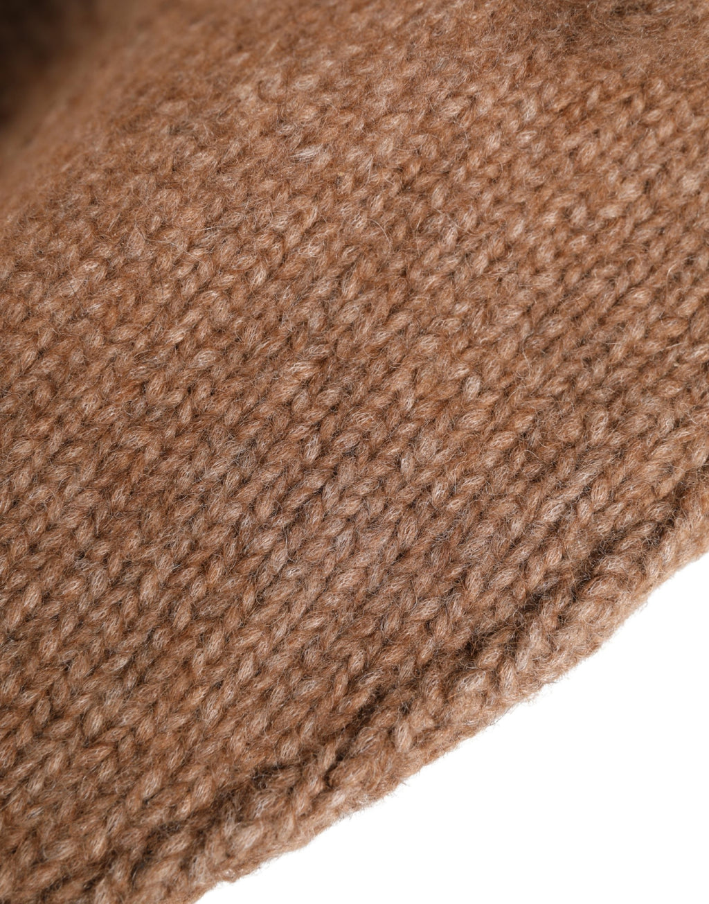 Brown Llama Wool Women Knitted Capello Hat