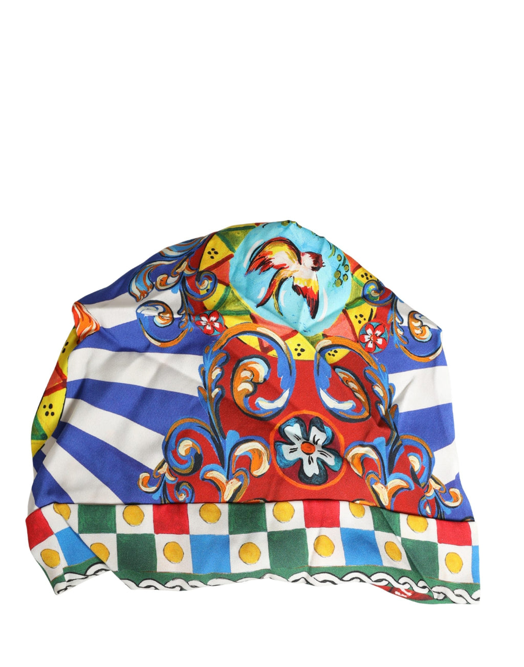 Multicolor Carretto Motif Turban Headwear Hat
