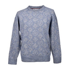 Blue Leather Sweatshirt